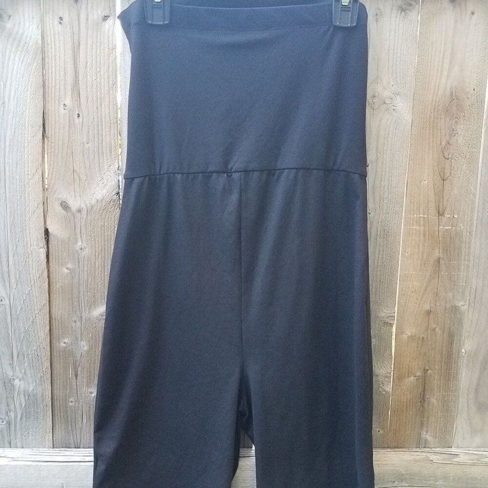Medium Solid Black Romper Women's Juniors by Love Cameron - Picture 4 of 7